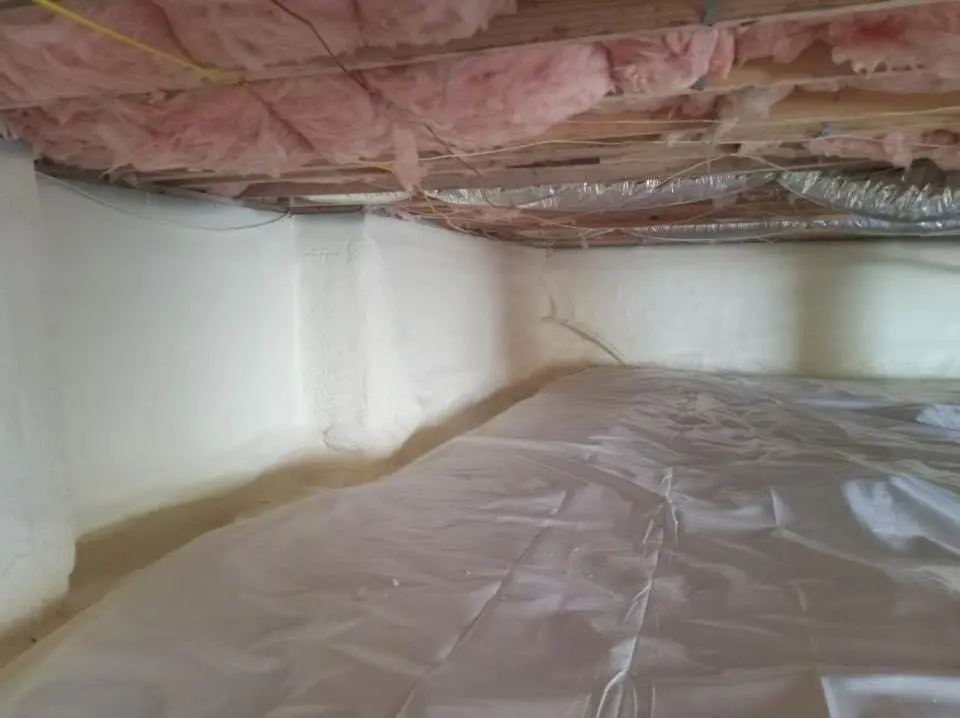 Crawl space encapsulation with closed-cell spray foam for Metal Roof Coating in Somerdale